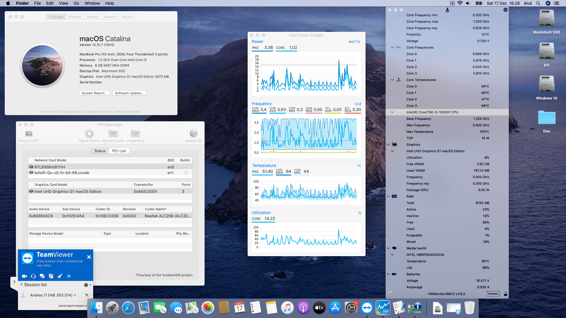 Success Hackintosh macOS Catalina 10.15.7 Build 19H4 in Acer Aspire 5 A514-53-3852